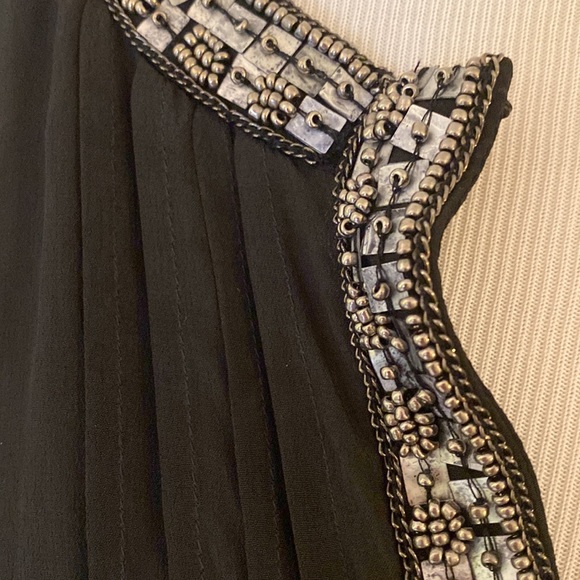 Black silk beaded tunic. Maternity friendly - Picture 5 of 5